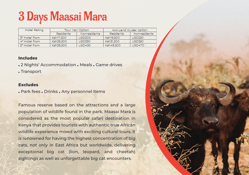 Tour 3 Days Masai Mara